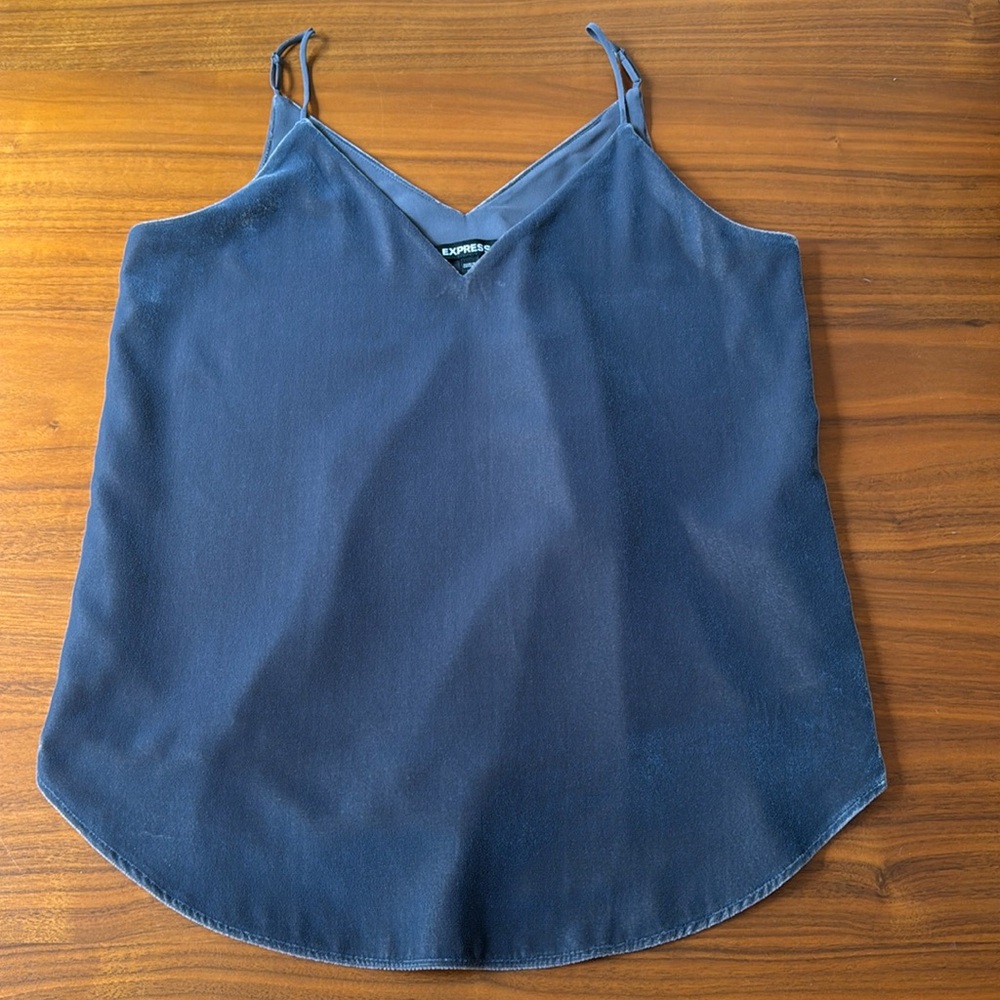 NWOT Express Gray Velvet Camisole XS